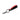 Hockey Canada Engravable Leather Loop Keychain - Black/Red (back view)