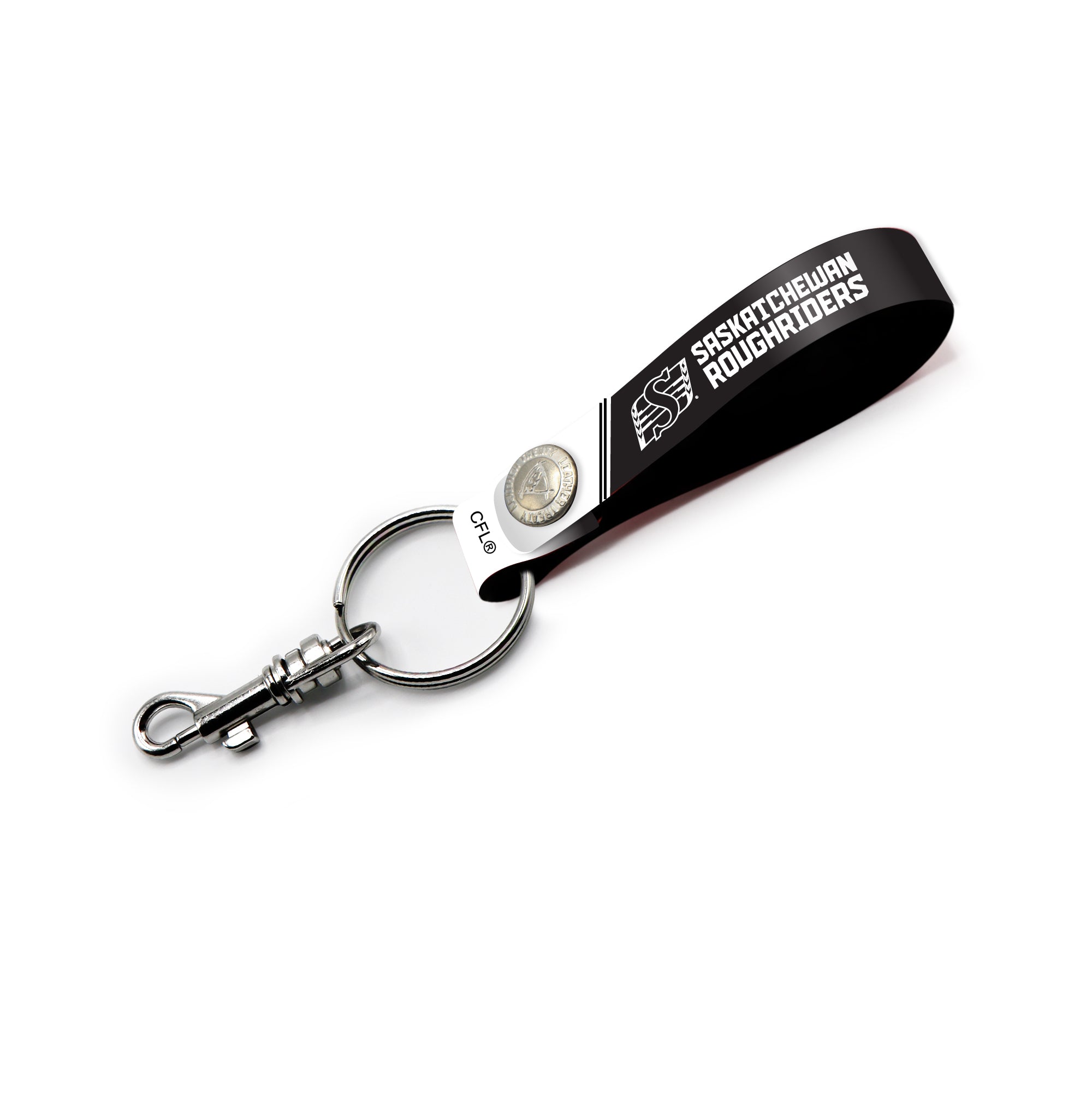 Road Rippers Keychains Saskatchewan Roughriders Loop Keychain - Black – Leather Treaty Sports