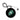 Saskatchewan Roughriders Round Bag Tag - Black