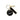 Basketball Mini Round Keychain - Black