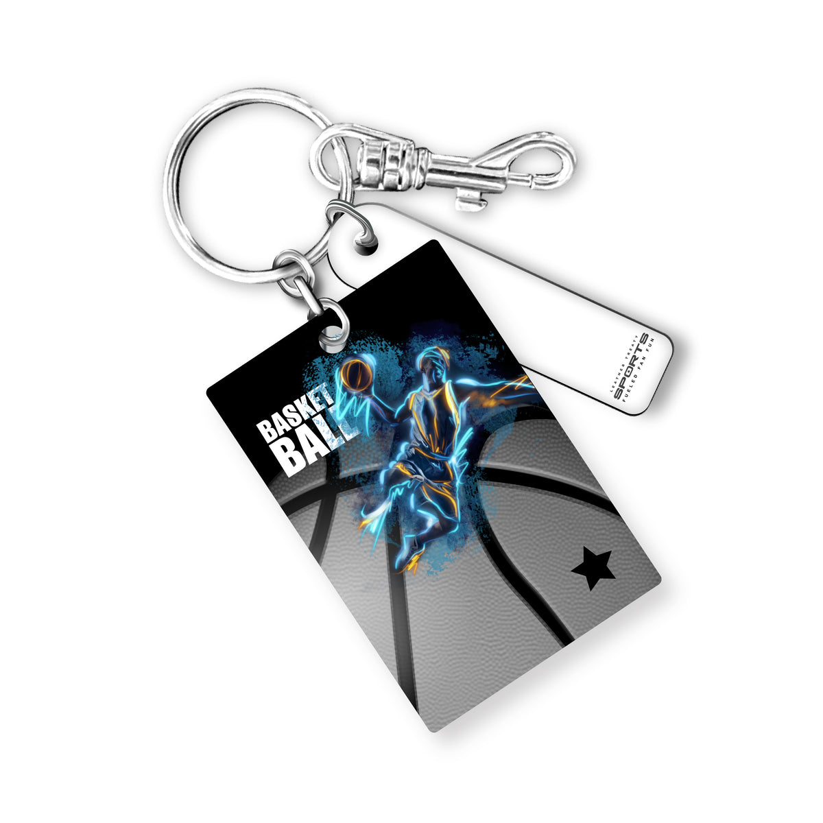 Basketball Rectangle Keychain - Player – Leather Treaty Sports