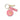 Hockey Canada Mini Round Keychain - Pink/Gold