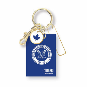 Ontario Lacrosse Rectangle Keychain - Blue