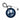 blue round leather bag tag with Toronto Argonauts logo